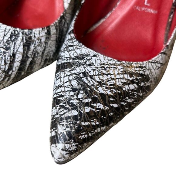 Jeffrey Campbell Theodora Handmade Ibiza Last Pointed Toe Pumps White Black Gold - Picture 5 of 14